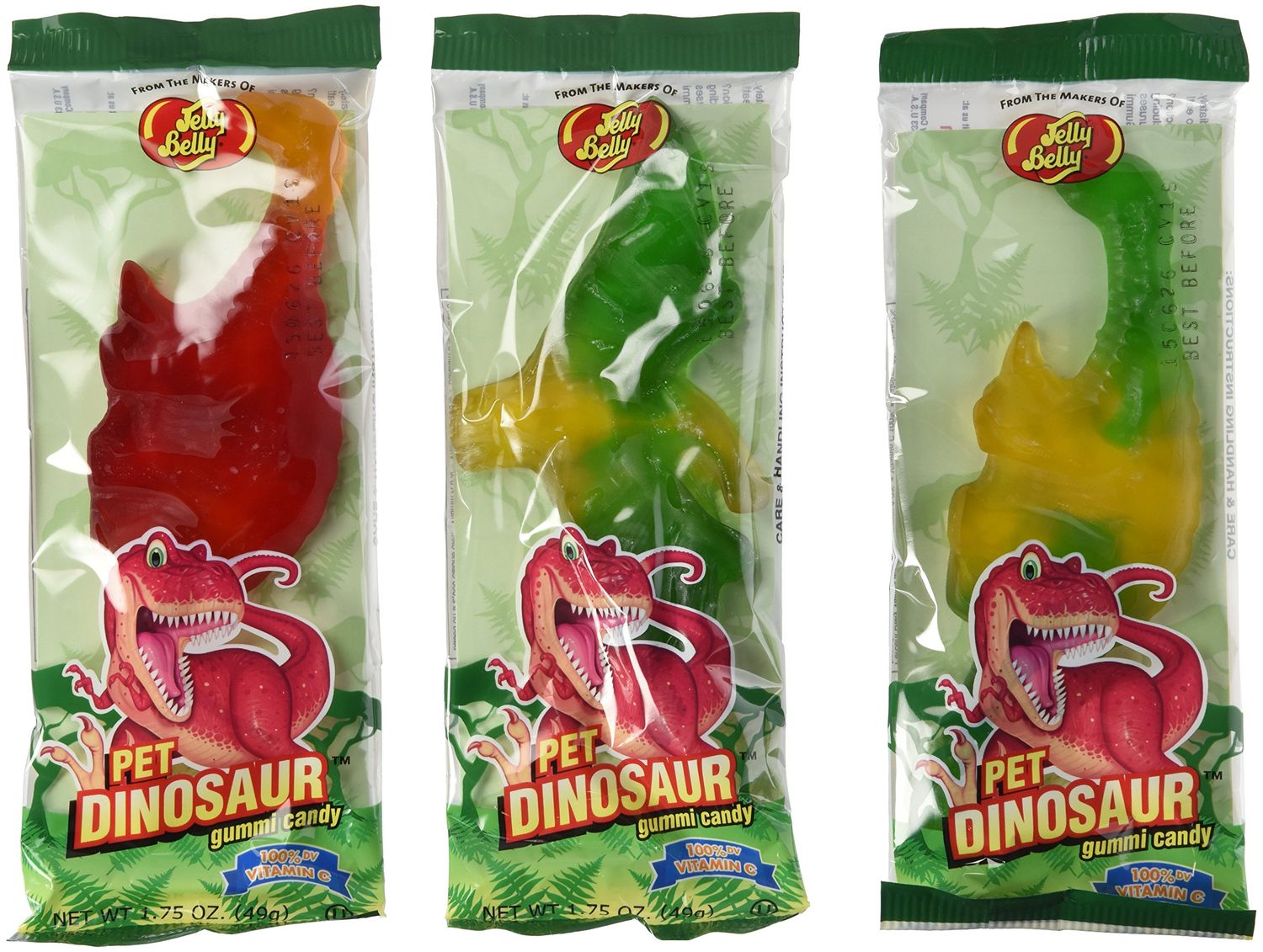 Jelly Belly 1.75 Oz. Jelly Belly Gummi Pet Dinosaur Pack of 3