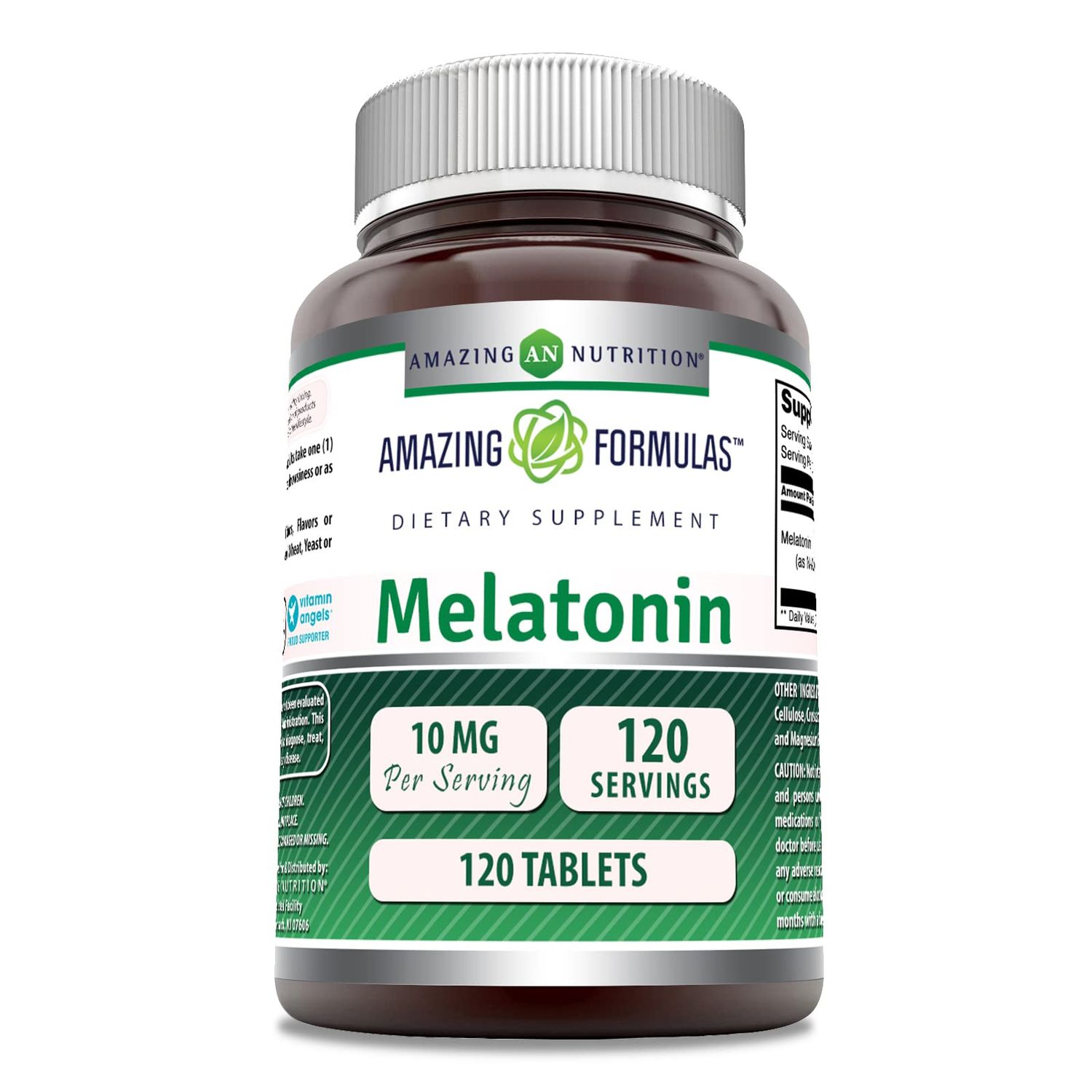 Amazing Formulas Melatonin Supplement 10 Mg 120 Tablets Non-GMO Gluten-Free Made in USA