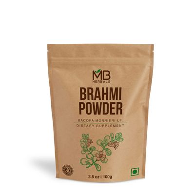 MB Herbals Pure Brahmi Powder 100g 3.5 oz 100 Pure Bacopa monnieri Powder Hair Care