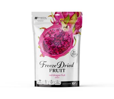 Healthy Freeze Dried Wild Red Dragon Fruit Candy 2-Oz No Sugar Added Gluten Free Non GMO Kosher Allergen Free All Natural Fruit Snack For Adult Kids