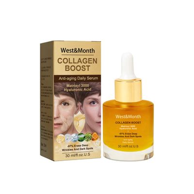 Collagen Boost Anti-Aging Serum, Collagen Peptide Anti-Wrinkle Serum, Collagen Face Serum For Skin Tightening Helps Lift, Plump, Firm Sagging Skin, Serums For Skin Care, Anti Wrinkle Boost
