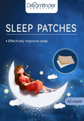 Dreamfinder Supplies Sleep Patches - 42 Pack, Calming Patch for Sleep Support, Jet Lag Recovery, Peaceful Nights Rest - Improved Sleep Patches for Adults