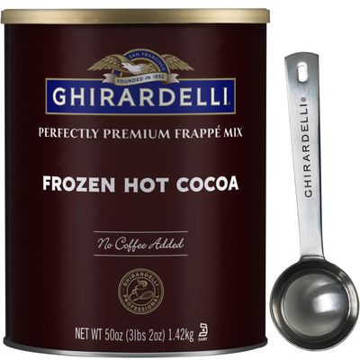 Ghirardelli - Frozen Hot Cocoa Premium Frapp 3.12lbs with Ghirardelli Stamped Barista Spoon