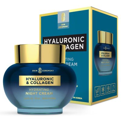 Skin Ceremony Hyaluronic Acid Collagen Face Moisturizer - Long-Lasting Hydration, Skin Firming, Anti-Aging - Dermatologist Tested, Cruelty-Free Korean Skin Care for All Skin Types - 1.69 Fl. Oz