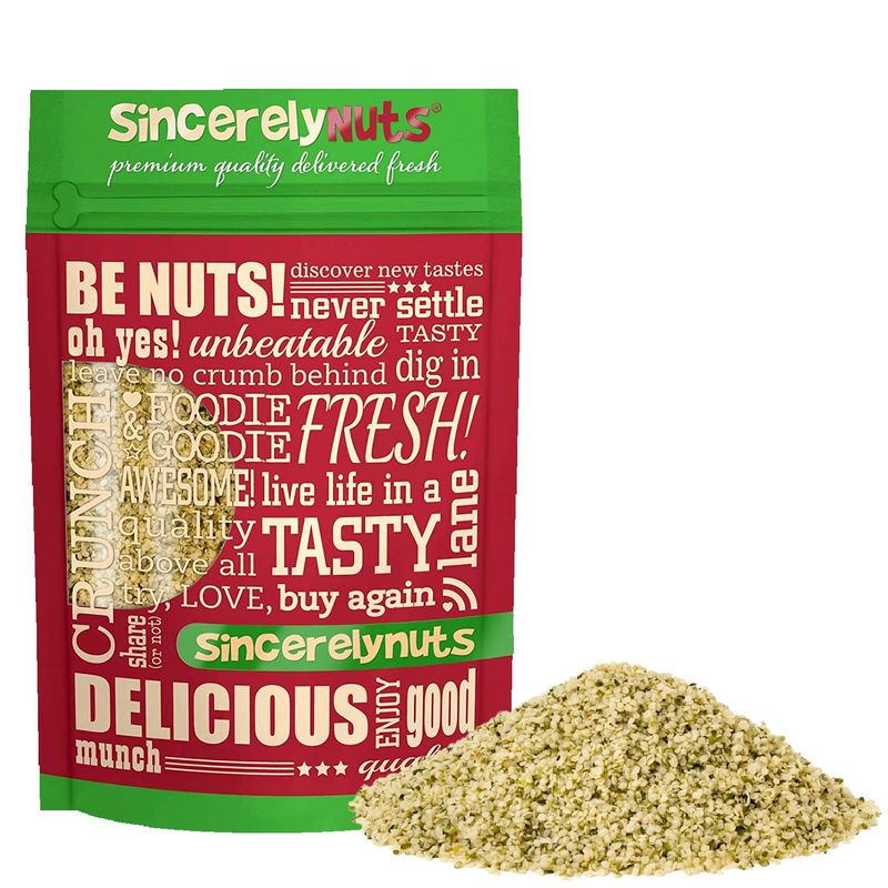 Sincerely Nuts Hulled Hemp Seeds - (2 lb bag) All Natural Super Food Natures Complete Protein Contains All 9 Essential Amino Acids Omega 3 Fat for the Heart Non GMO, Kosher, Gluten Free, Raw