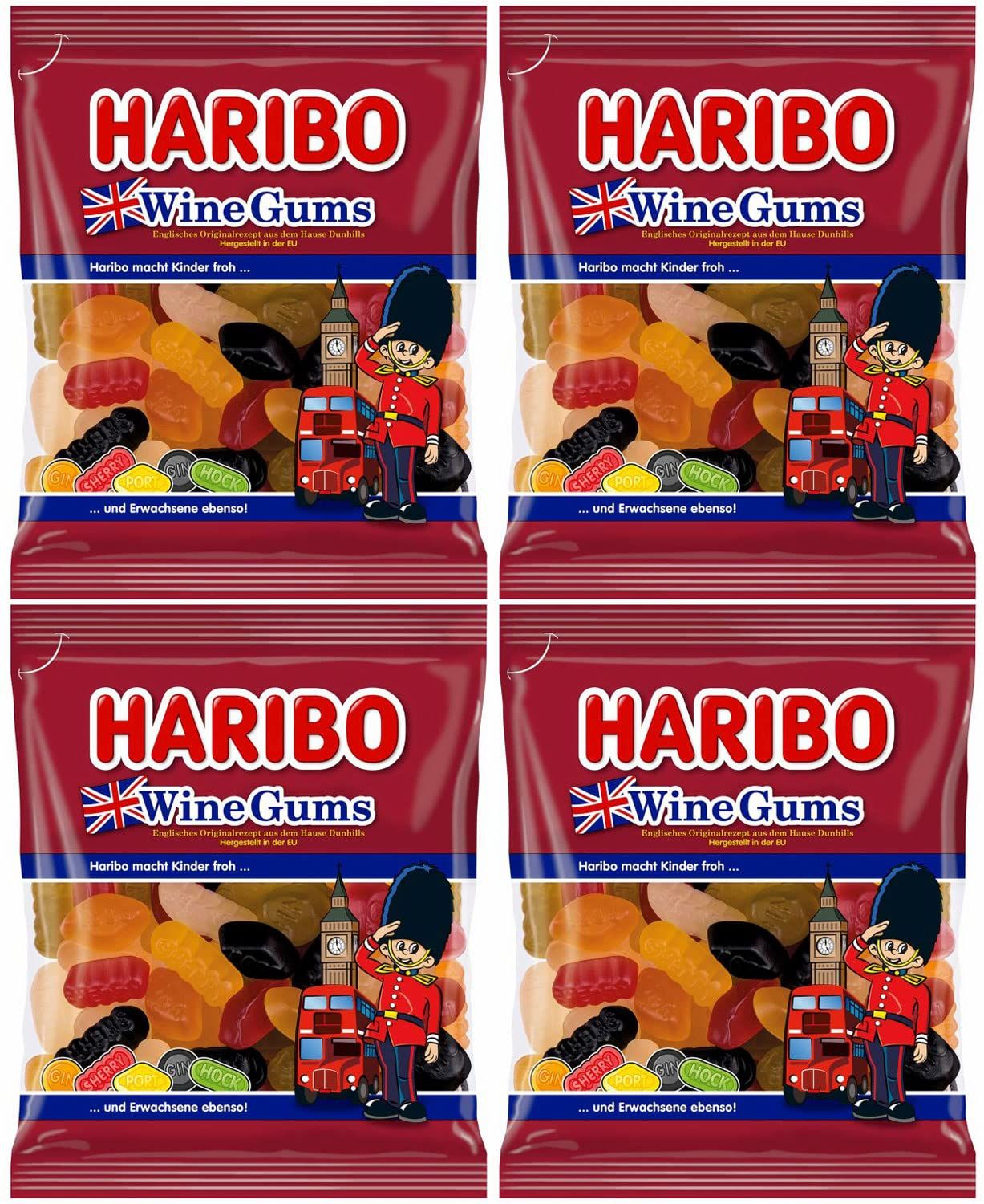 Haribo Wine Gums Gummy Candy 4-Pack (4 x 175g)