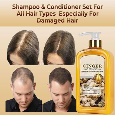 ABBASI CO Anti-Hair Loss Shampoo Conditioner Set - Ginger Plant Extract Instant Hair Growth Shampoo - Anti-Dandruff Care Formula - Oil Control Hair Loss Treatments For women Men - 2x 800 ML