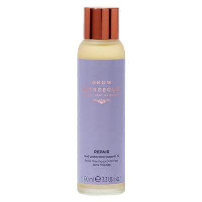 Grow Gorgeous Repair Heat Protection Leave-In Oil 100ml - Seals cuticles, Improves Appearance of Split Ends, Controls Frizz and Protects Hair Fibers - Vegan