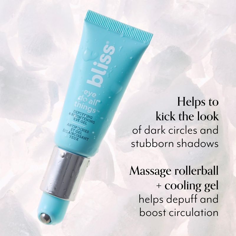 bliss Eye Do All Things Hydrating Eye Gel Depuff Brighten Straight-from-the-Spa Paraben Free, Cruelty Free 0.7 fl oz