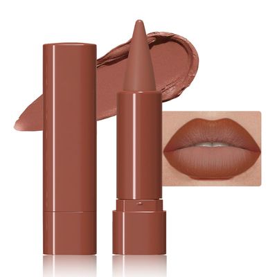JUAAZIN Sienna Gradient Matte Lipstick Crayon Lip Liner pencil for Women, Flawless Contour Gradual Ombre Effect lip Pencil, Long Lasting Waterproof Smudge Proof Lipstick Pencil 04