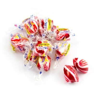 Sugar Free Peppermint Twist Individually Wrapped Cylinder Shaped Hard Candy (2 Pound)