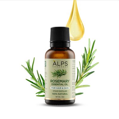 Alps Goodness Rosemary Essential Oil for Hair Growth, Skin Care Aromatherapy Pure Natural Steam Distilled Nourishes Roots Enhances Volume Shine 1.01 Fl Oz30ml
