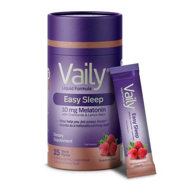 Vaily Liquid Melatonin 10mg, Lemon Balm Extract Improved Sleep Cycles - Raspberry Flavored Sleep Supplements, Sleep Aid Liquid for Adults - Chamomile Extract Natural Sleep Relaxation Aid - 15 Doses