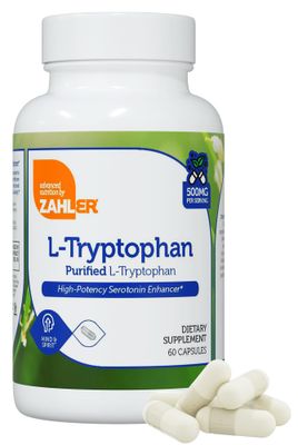 Zahler L-Tryptophan 500mg Supplement, Contains 500mg of L-Tryptophan, Kosher, 60 Capsules