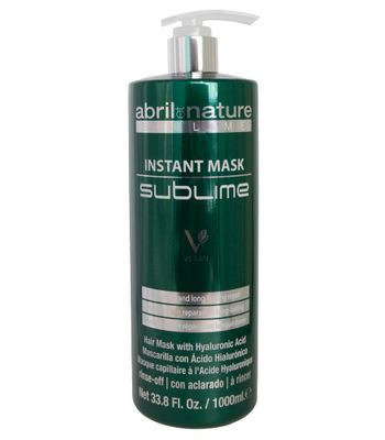 abril et nature - Sublime - Hydrating Repair Mask - For Damaged, Thick, andor Porous or Afro Hair - Hyaluronic Acid - Softens and Repairs - Professional Hair Mask - 1000 ml