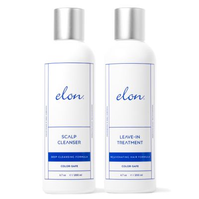 Elon Scalp Care Bundle: Scalp Cleanser Leave in Treatment - Elon Hair Care Products - Exfoliating Treatment - Hair Growth for WomenMen for All Types (6.7 oz.)