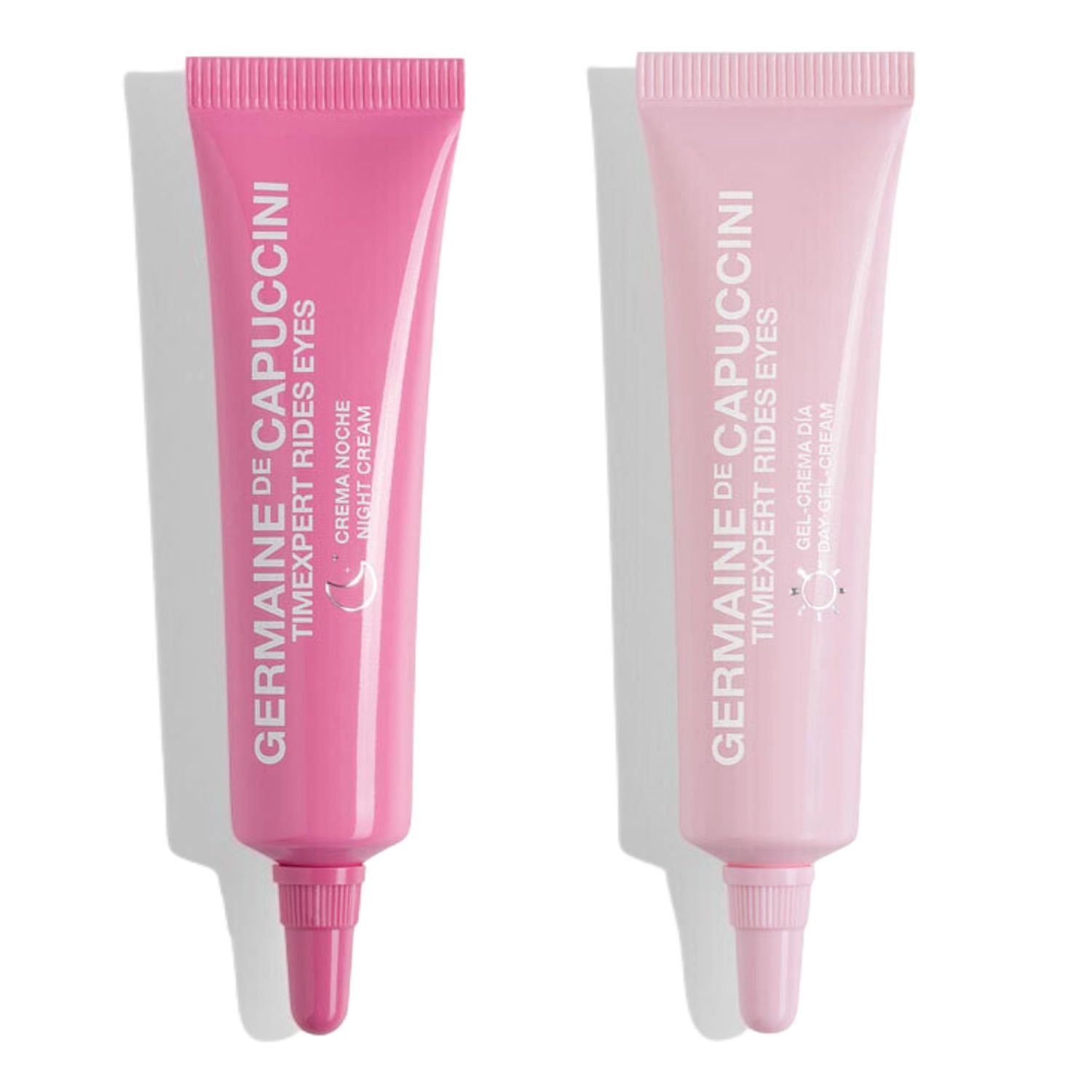 Germaine de Capuccini TIMEXPERT RIDES - Eye Contour Treatment Duo Day Night Cream - Day Gel-Cream Night Cream - Improves Signs of Aging and Fatigue for 24 hours - Two Tubes of 0.3 Oz each