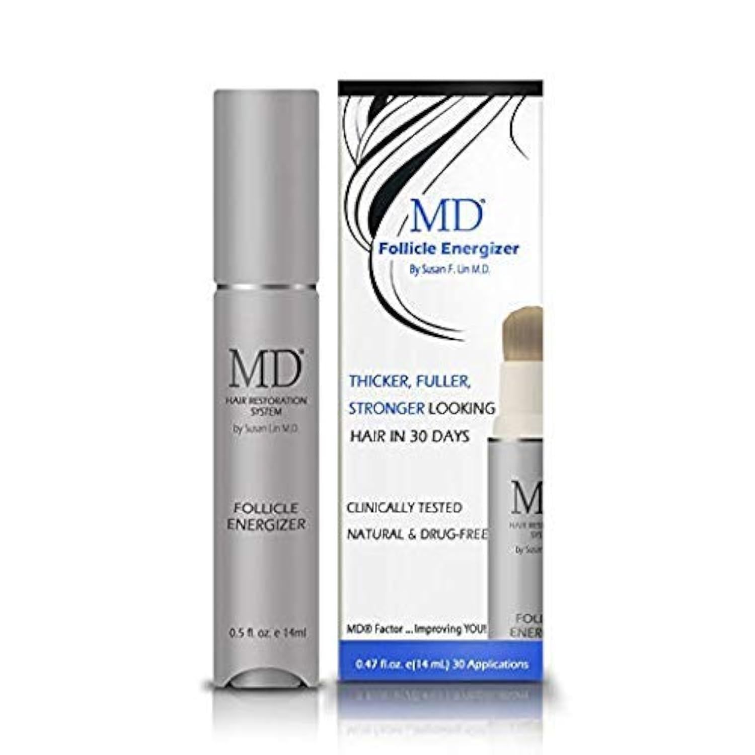 MD Factor suero natural para el crecimiento del cabello Follicle Energizer Serum: evita el adelgazamiento del cabello y la prdida de cabello al estimular los folculos capilares para producir un ca