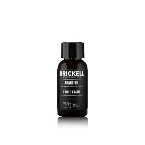 Brickell Men&#39;s Beard Oil for Men, Natural and Organic Argan and Jojoba Oil to Strengthen and Soften Hair, 1 Ounce, Scented