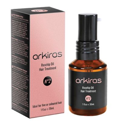 ARKIRAS Rosehip and Abyssinian Oil, Organic Rosehip Seed Oil, Moisturizing Rose Hip Oil for Hair Treatment, Hair Serum Moisturizing for Fine and Colored Hair, 1 fl oz