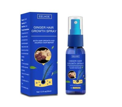 EELHOE Ginger Hair Growth Spray - Promotes Thicker, Stronger Hair. Ginger Extract Prevents Baldness, Moisturizes Scalp, Strengthens Roots, and Stimulates Regrowth.