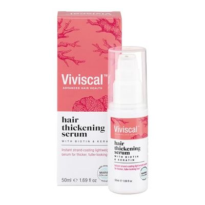 Viviscal Hair Thickening Serum, Instant Lightweight Hair Product, Leave-in Elixir for Thicker, Fuller Looking Hair, with Keratin Biotin, 50ml (1.69 fl. oz.)