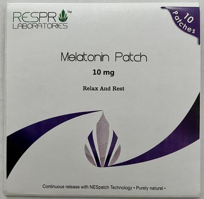 Respro Labs Natural Melatonin Patch, 10 mg Continuous Release