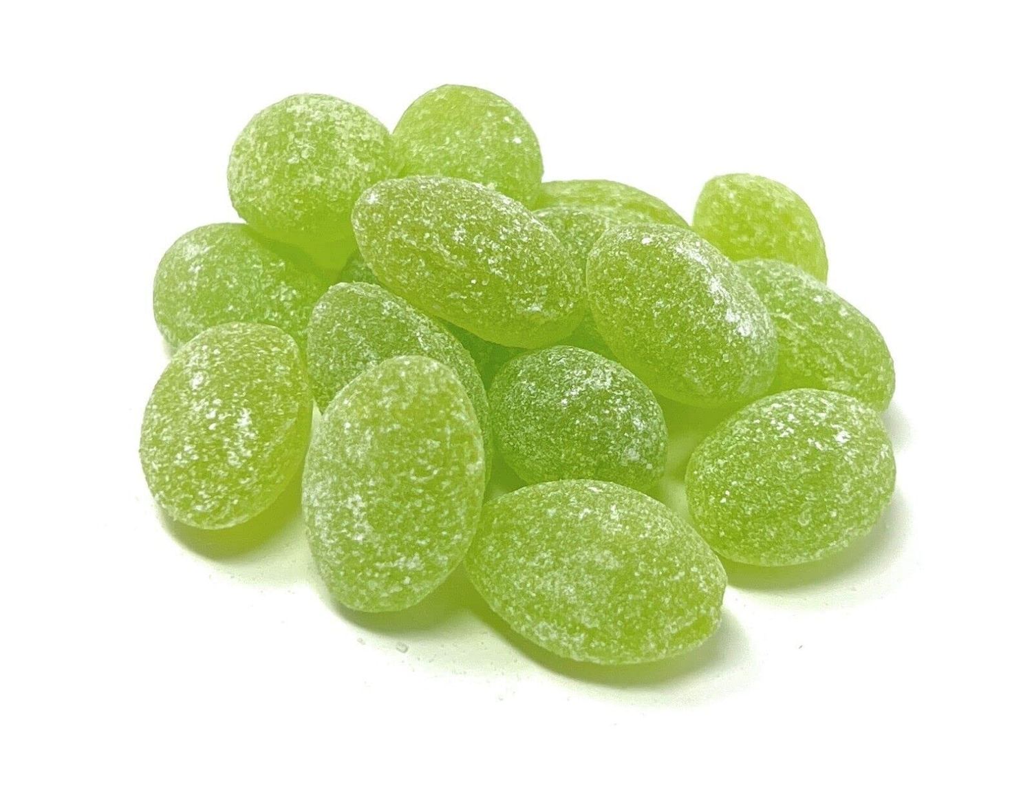 YANKEETRADERS Green Apple Hard Sanded Candy Drops, 40 Oz. Bulk Bag