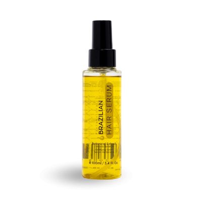 Brazilian Nano Chamomile Hair Serum with Green Tea Extract, Moisturizing and Hydrating Oil Serum for Women, Heat Protection Hair Thickening Serum for Dry Damaged Hair, 3.4 fl oz