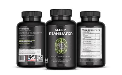 Sleep REANIMATOR - Natural Sleep Gummies for Relaxation, Cognitive Wellness - Ashwagandha, GABA, L Theanine, Lemonbalm, Chamomile - No Caffeine or Melatonin - Raspberry Flavor, 60 Chews