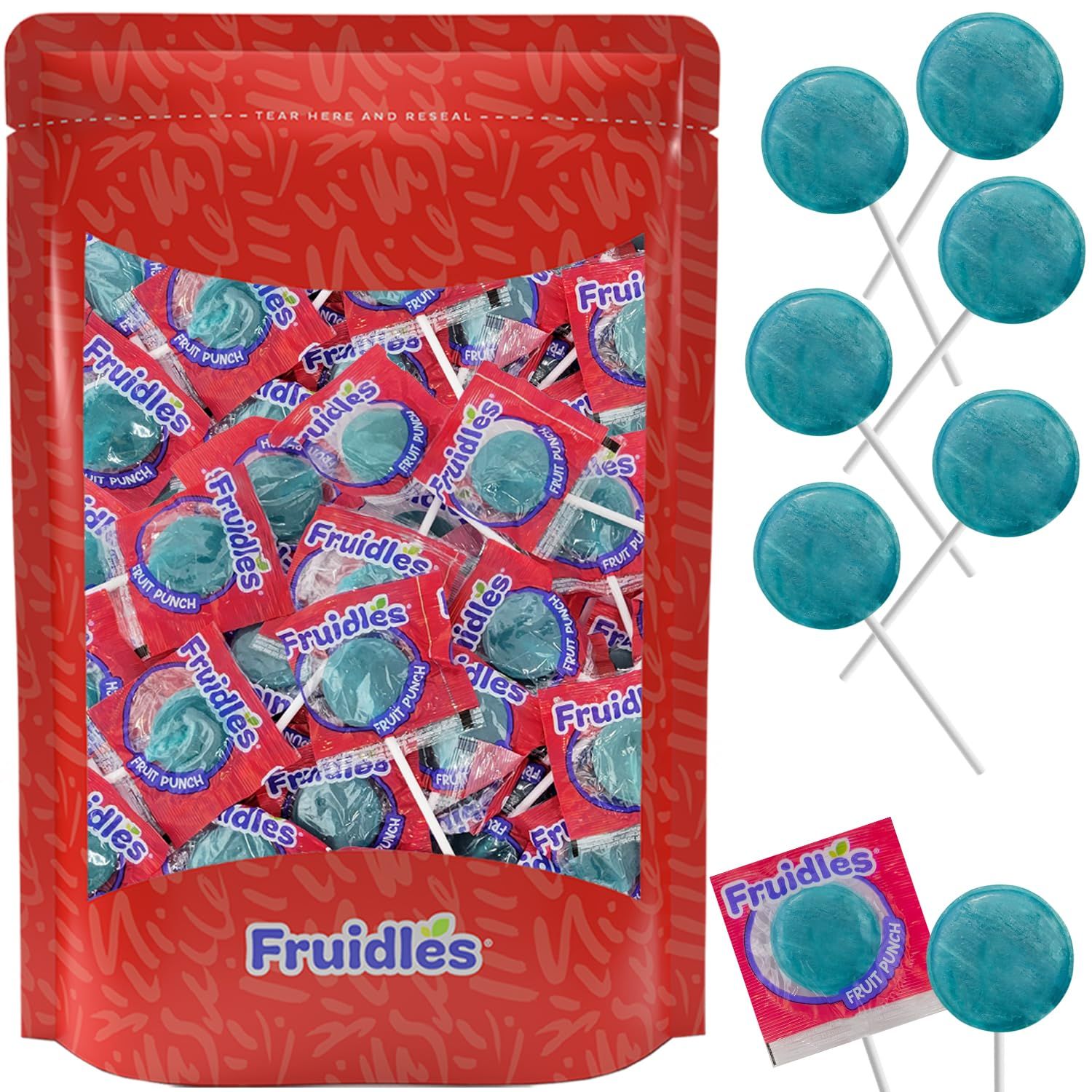 Fruit Punch Lollipops Candy Suckers for Kids, Kosher, Perfect for Gifting, Parties, Events (25-Pack)