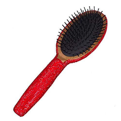 Bestbling Bling Smooth and Detangle Hair Brush for Women, Girl, WetDry Hair Massaging (Red01)