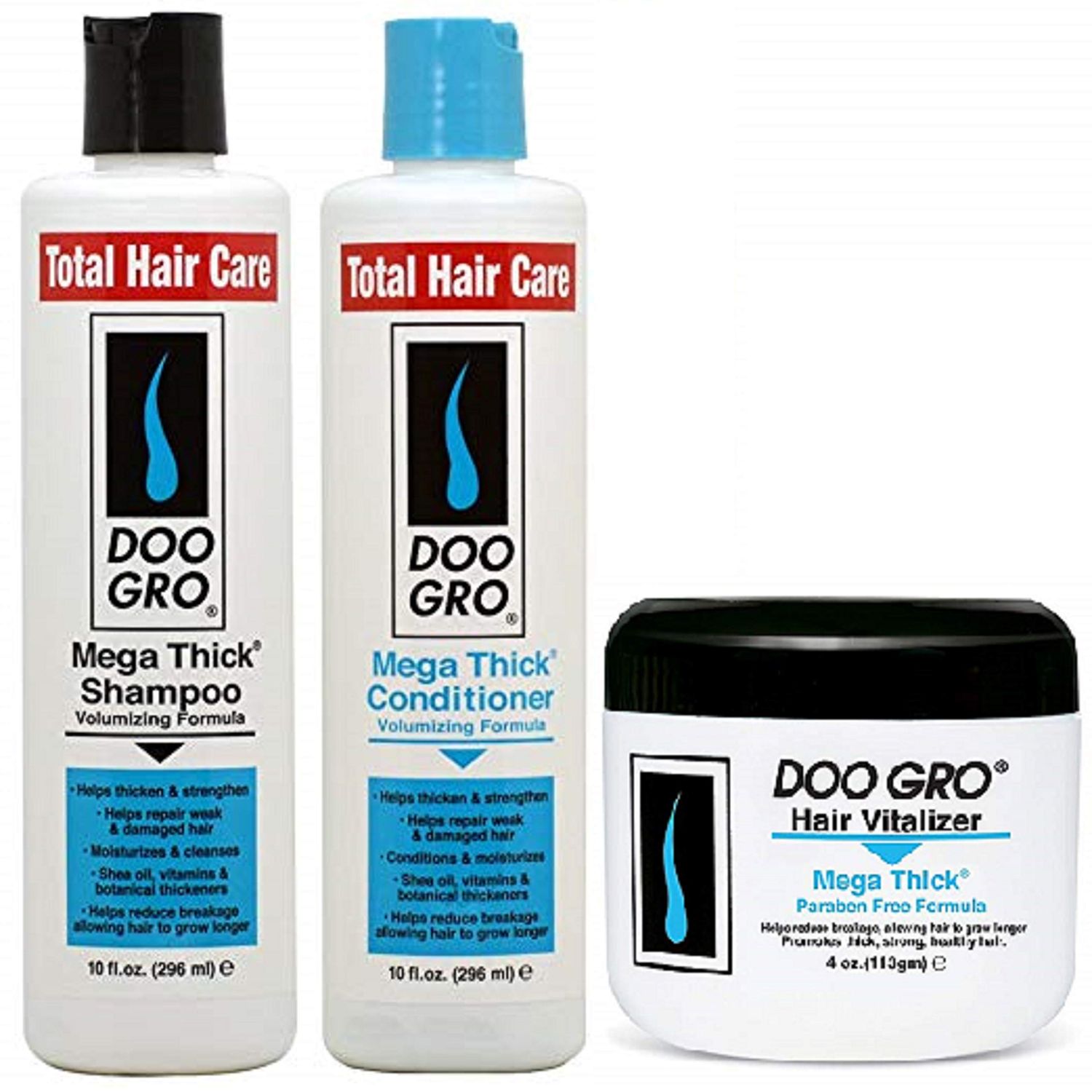 Doo Gro Mega Thick Anti-Thinning Shampoo, Conditioner Vitalizer