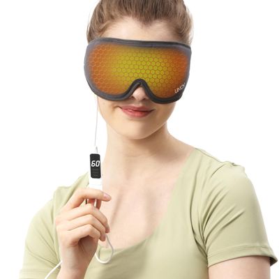 Heated Eye Mask, Warm USB Heat Eye Mask for Dry Eyes, Electrical Eye Heating Pad with Teperature Timer Control, Warming Heatable Mask with Moist Heat for Blepharitis, Sinus Migraine Tired Eyes, MGD