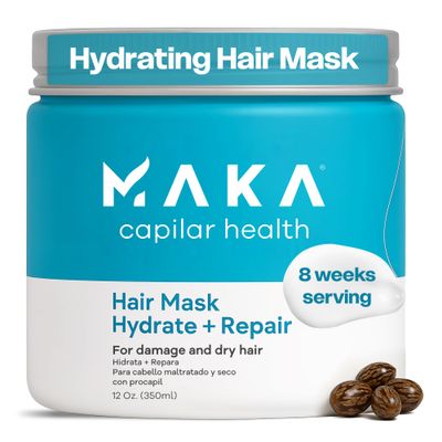 Moisturizing Hair Mask for Repairing, Dry, Damaged Hair - Deep Conditioner for Frizz Control, Curl Definition, and Healthy Looking Hair, 12 fl oz