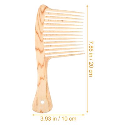 minkissy 2pcs Wood Grain Wide Teeth Hair Comb for Curly Plastic Hair Massage Hairbrush Scalp Massage Hair Comb Anti-Static Styling Comb for Women Men Wide Tooth Comb