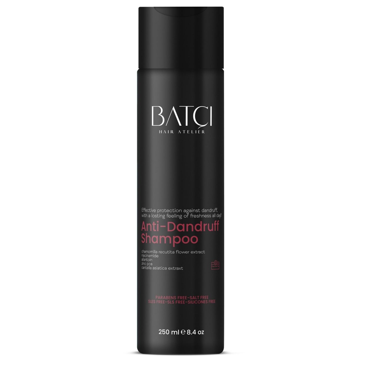 Bat Hair Atelier Anti-Dandruff Shampoo - Sulfate-Free, Paraben-Free, Enriched with Aloe Vera, Niacinamide Chamomile - Soothes Itchy Scalp, Reduces Flakes, Promotes Healthy Hair Growth --8.4 Oz
