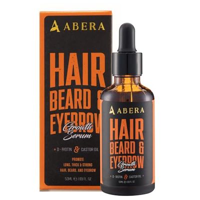 Abera Hair Growth Serum 1.69 fl oz for Hair Loss, Natural Hair Regrowth Treatment for Hair Beard with Biotin Castor Oil Extra Strength Bigger Size