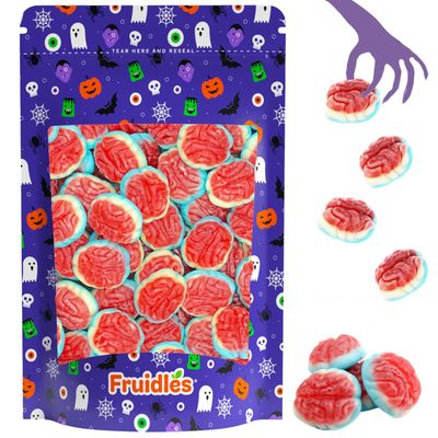 Fruidles Halloween Gummy Brains Candy, Trick-Or-Treat Party Bag Fillers, Party Favor (2.2 Pounds)