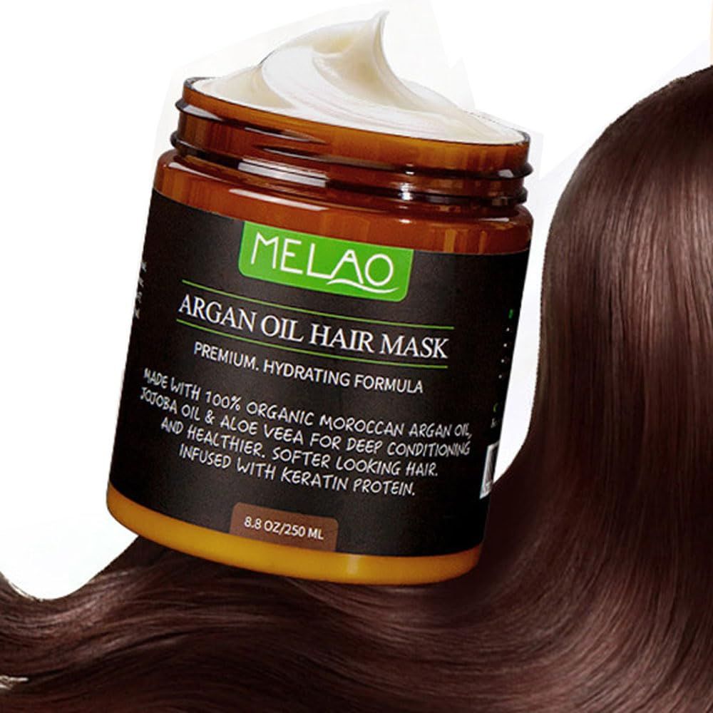 kastu Hair Treatment Deep Repair Conditioning Argan Oil Hair Mask Essence for Dry Damaged Hair All Hair Types 8.8 oz