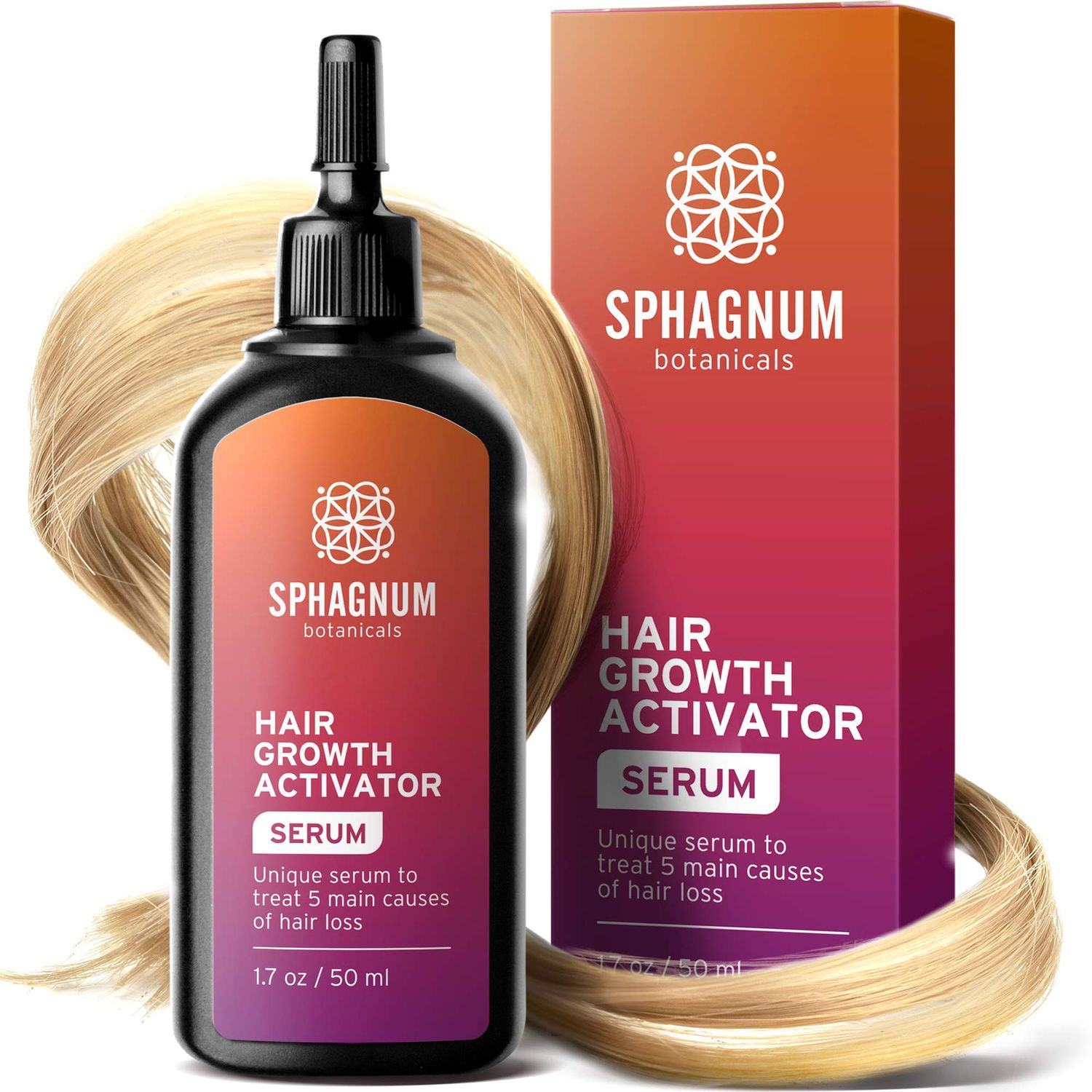 Hair Growth Serum - Follicle Activator Treats 5 Main Causes for Hair Loss. Cleanses and Nourishes Roots. 1.7 oz