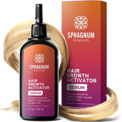 Hair Growth Serum - Follicle Activator Treats 5 Main Causes for Hair Loss. Cleanses and Nourishes Roots. 1.7 oz