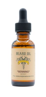 Corpsman&#39;s BEARD OIL Nutrient Rich Oils to Promote Beard Growth and Hair Health Four Different Scents 2 Ounces 30 ml (BENNING)