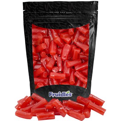 Fruidles Strawberry Licorice Bites, Soft Licorice Candy for Parties, Birthdays, Events, and Much More (8 oz)