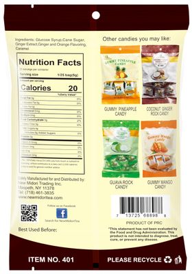 Amber Ginger Rock Candy (2-Pack)