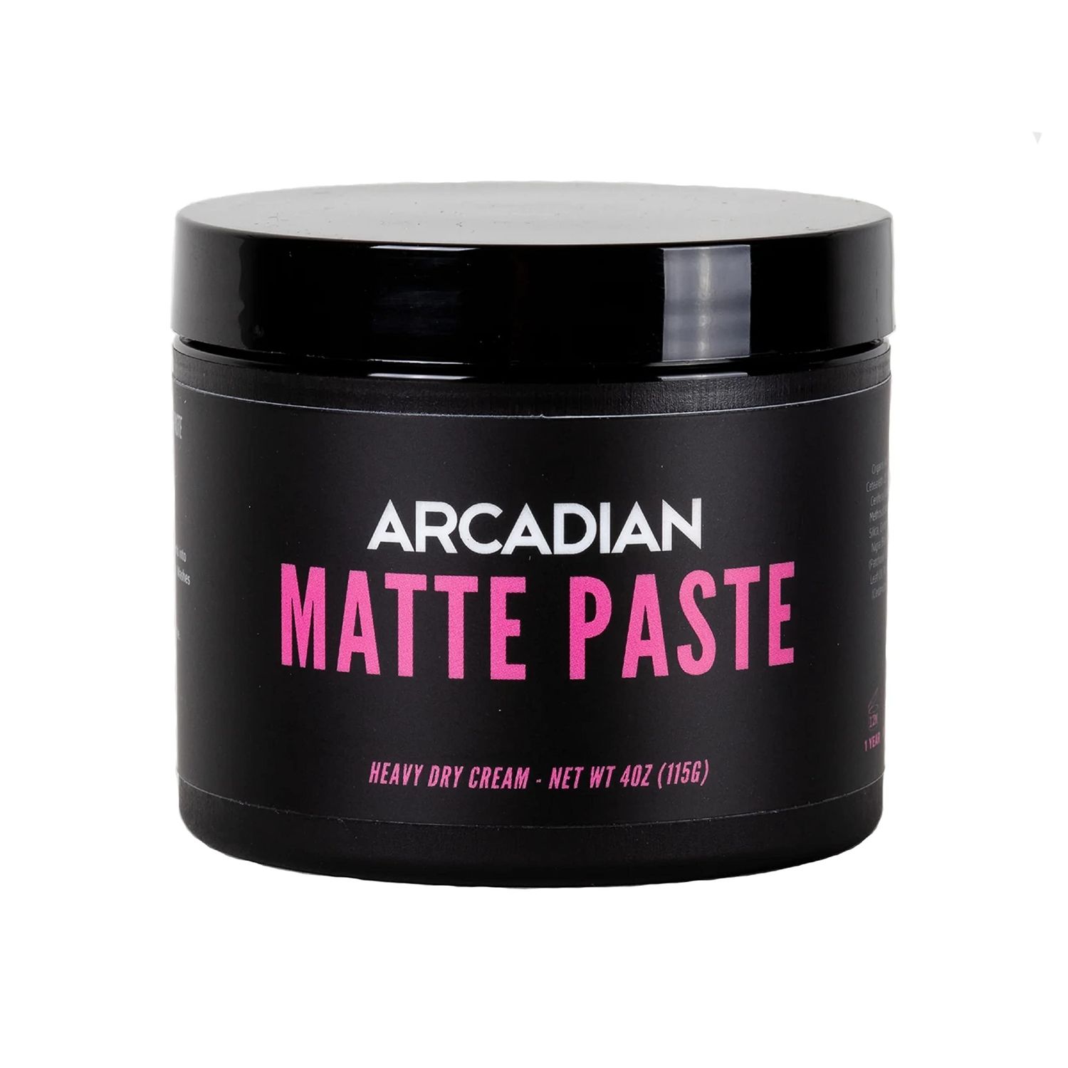 Arcadian Grooming Matte Paste Mens Hair Styling Cream Heavy Hold Vegan Cruelty Free