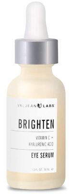 Valjean Labs Brighten Eye Serum with Vitamin C Hyaluronic Acid Helps Minimize Dark Circles and Even Skin Tone Paraben Free, Cruelty Free, Made in USA (1 oz)
