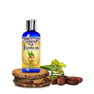Ancient Health Remedies Organic Unrefined Cold Pressed PURE JOJOBA CARRIER OIL (4 oz) Bulk Wholesale Beauty, Hair Growth Moisturizing DIY Oil For Body Butter Skin Products Skin Softening (INDIA)