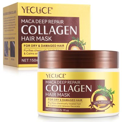 Uruses Hair Treatment Mask, Deep Repair Conditioning Collagen Hair Mask, Argan Oil Collagen Hair Mask for Dry Damaged Hair, Safe and Nourishing Formula For All Hair Types