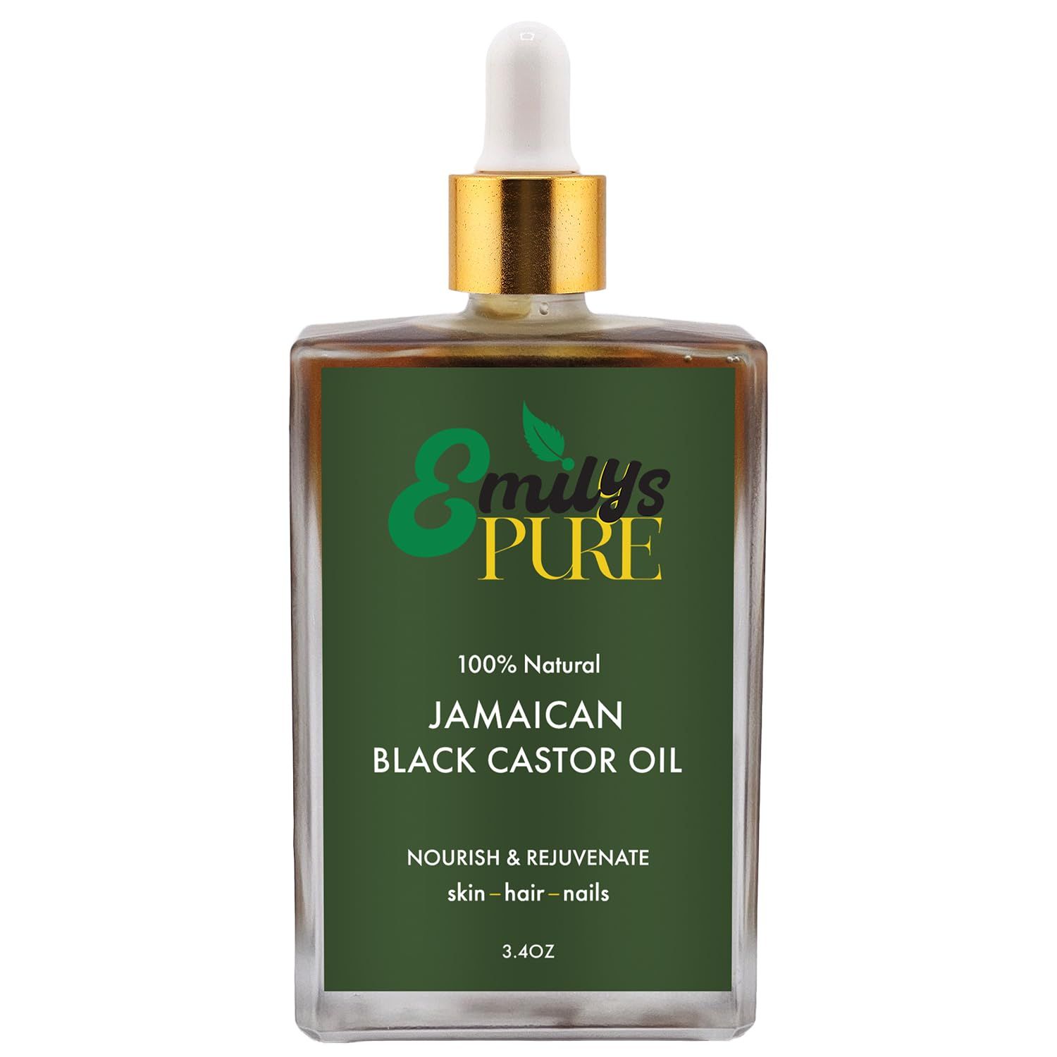 Emily&#39;s Pure Premium Jamaican Black Castor Oil 3.4oz Hair Growth Oil Skin Moisturizer